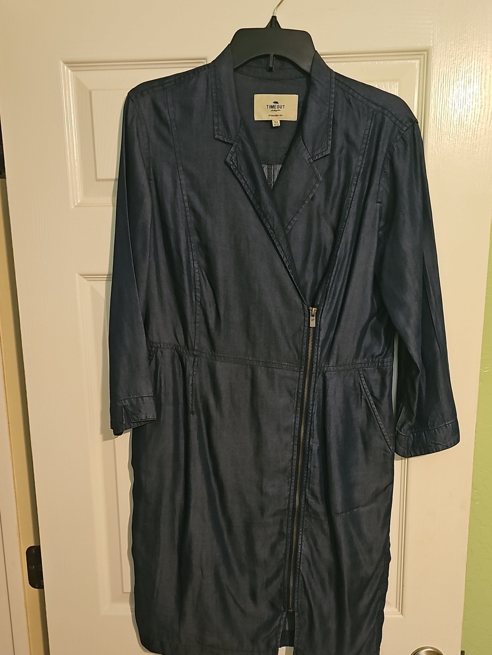 Navy Dress, Denim Like Fabric